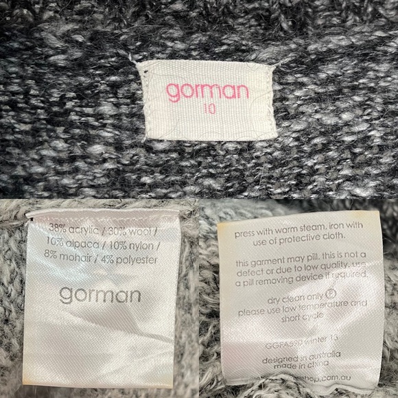 SOLD Gorman Grey Wool Alpaca Mohair Knit Jumper 10 - Picture 8 of 8